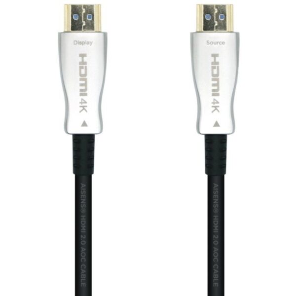 Cable HDMI 2.0 AOC 4K Aisens A148-0380/ HDMI Macho - HDMI Macho/ 50m/ Negro
