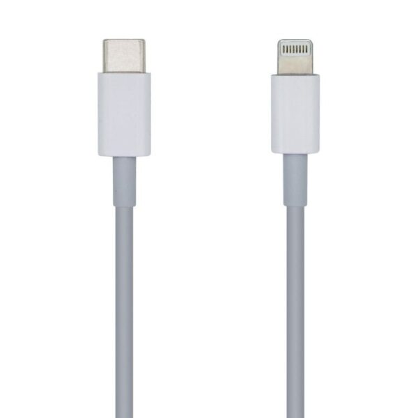 Cable USB Tipo-C 2.0 Lightning Aisens A102-0443/ Lightning Macho - USB Tipo-C Macho/ 2m/ Blanco