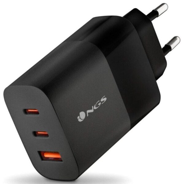 Cargador de Pared GaN NGS Bud 65W/ 2xUSB Tipo-C/ 1xUSB/ 65W