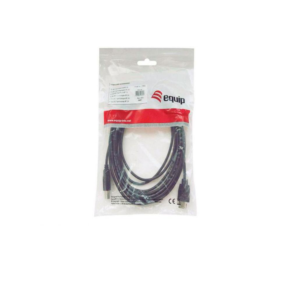Cable USB 2.0 impresora - tipo a/b M/M 3m Negro Equip 128861 - Imagen 2