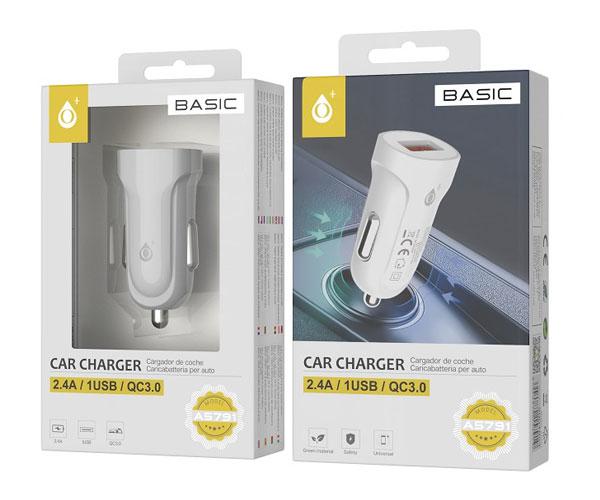 Cargador de coche-mechero Usb / 12w / Blanco / A5791 / One+ - Imagen 2