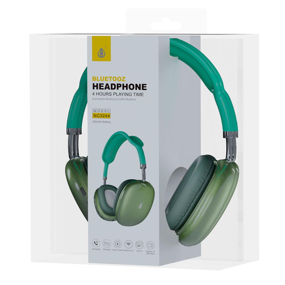 Auriculares diadema Bluetooth 5.3 NC3244 / Mp3 / MicroSD / FM / Verde / One+ 2302447 - Imagen 2