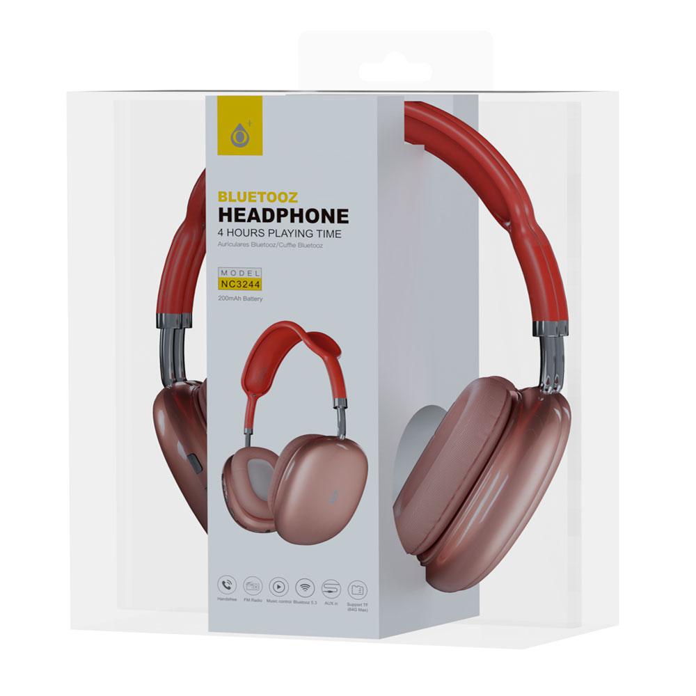 Auriculares diadema Bluetooth 5.3 NC3244 / Mp3 / MicroSD / FM / Rojo-Rosa / One+ 2302449 - Imagen 2
