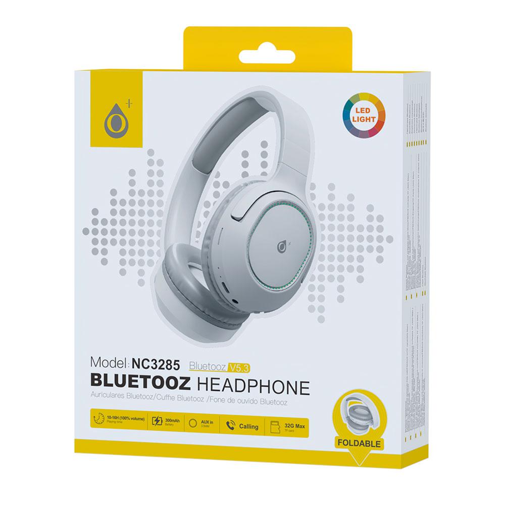 Auriculares diadema Bluetooth 5.3 NC3285 / Mp3 / MicroSD / FM / Iluminacion Led / Blanco / One+ / 2302851 - Imagen 2