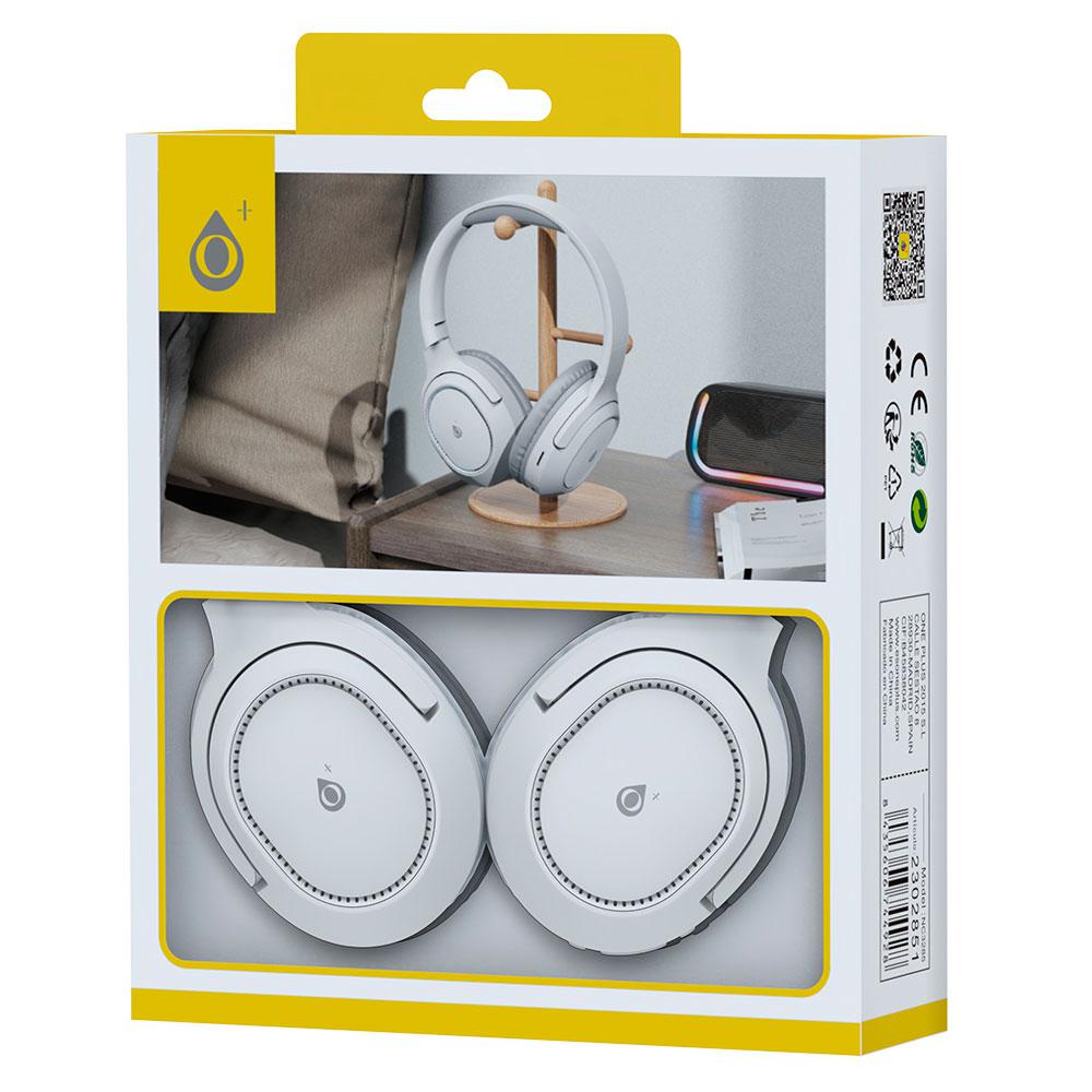 Auriculares diadema Bluetooth 5.3 NC3285 / Mp3 / MicroSD / FM / Iluminacion Led / Blanco / One+ / 2302851 - Imagen 3
