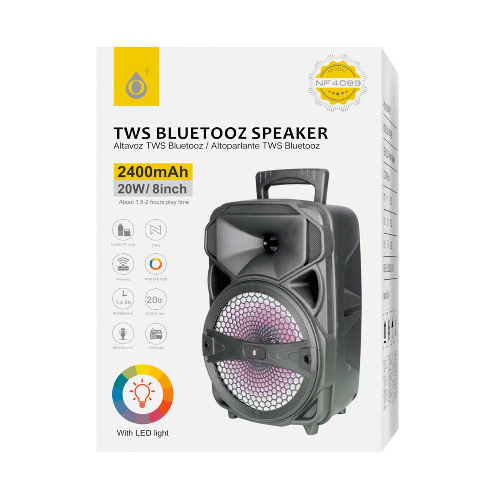 Altavoz Bluetooth 5.0 NF4089 / 20w / 2.400 mAh / Luces Led / Tws / Fm / Microsd / Usb / Negro / One+ / 2400892 - Imagen 2