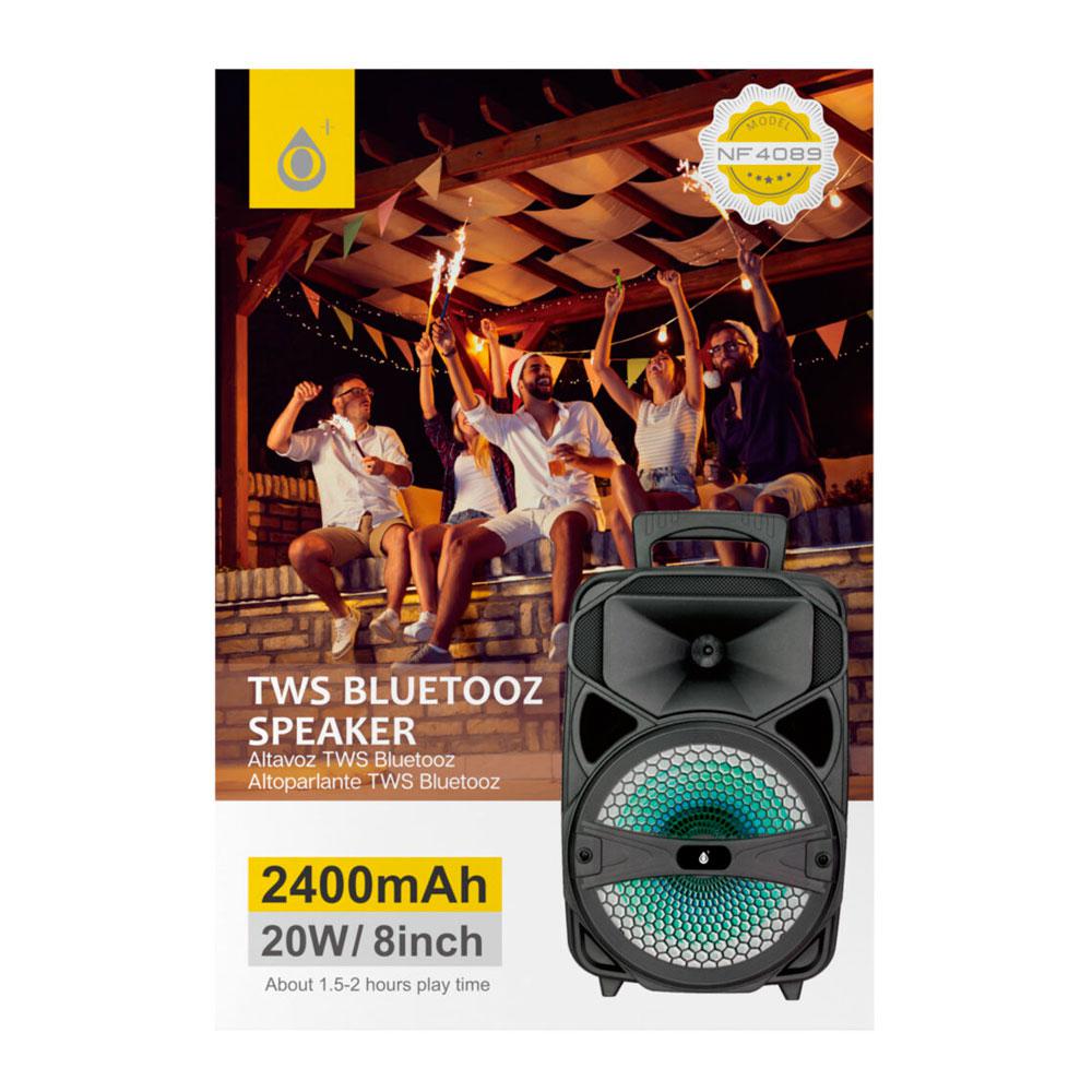Altavoz Bluetooth 5.0 NF4089 / 20w / 2.400 mAh / Luces Led / Tws / Fm / Microsd / Usb / Negro / One+ / 2400892 - Imagen 3