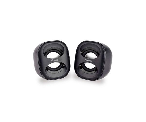 Altavoces 2.0 Equip Life Mini / Usb / Jack 3.5 / 6w Rms / Control de volumen / Negro / 245330"