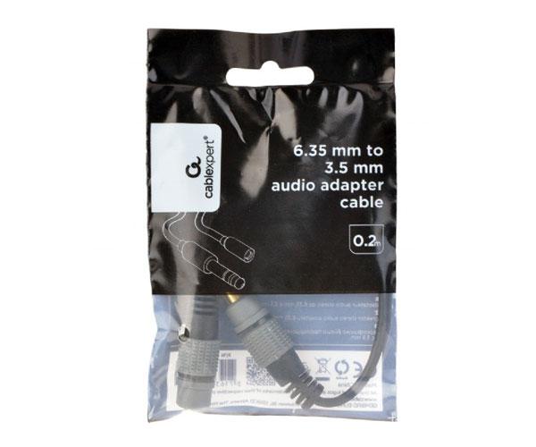 Cable Audio Jack 6.3mm Macho a Jack 3.5mm Hembra / 0.2m / Cablexpert A-63m35f-0.2m - Imagen 2