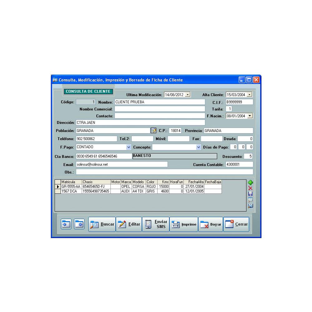 Software Programa de Gestión Especifica AUTOSOF para TALLERES DE COCHES - Imagen 2