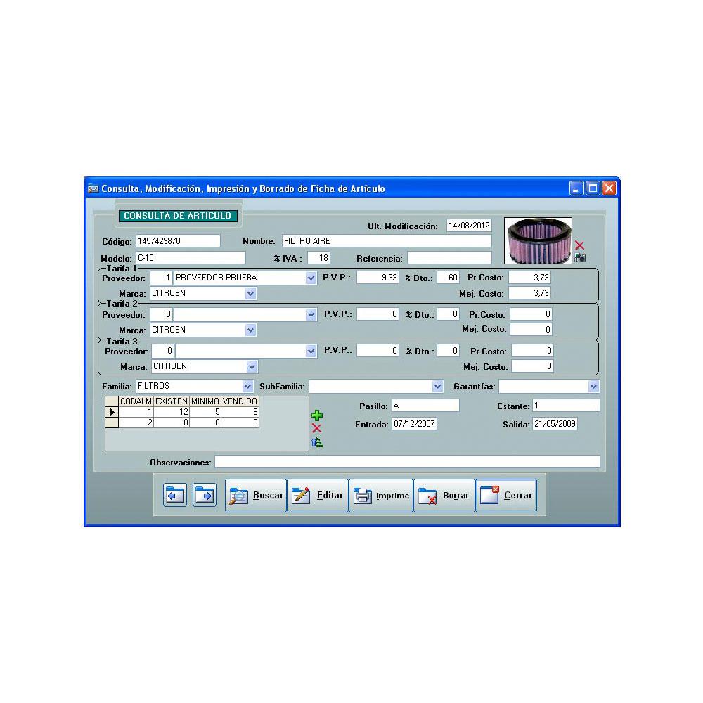Software Programa de Gestión Especifica AUTOSOF para TALLERES DE COCHES - Imagen 4