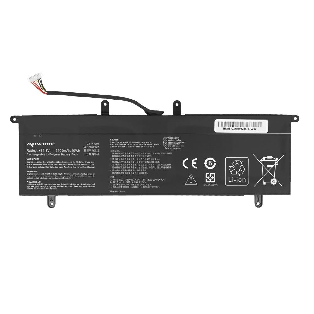 Batería compatible para portátil ASUS C41N1901 14.8V 3400mAh Movano - Imagen 5