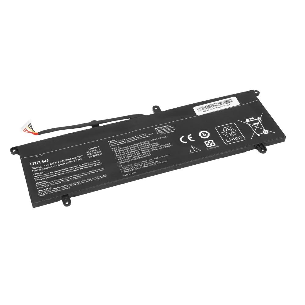 Batería compatible para portátil ASUS C41N1901 14.8V 3400mAh Mitsu - Imagen 2