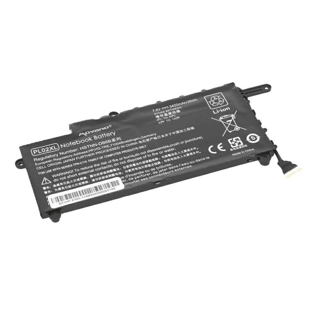 Batería compatible para portátil HP PL02XL 7.6V 3400mAh Movano - Imagen 2