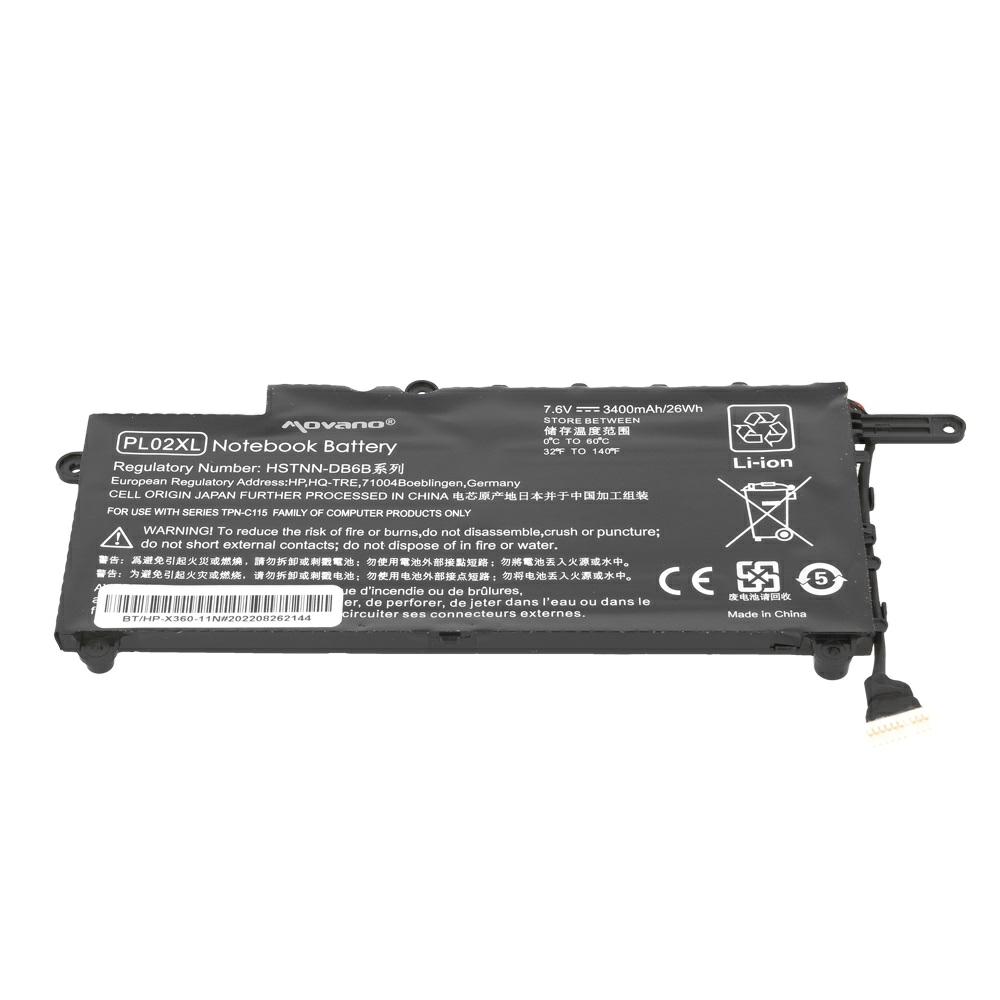 Batería compatible para portátil HP PL02XL 7.6V 3400mAh Movano - Imagen 3