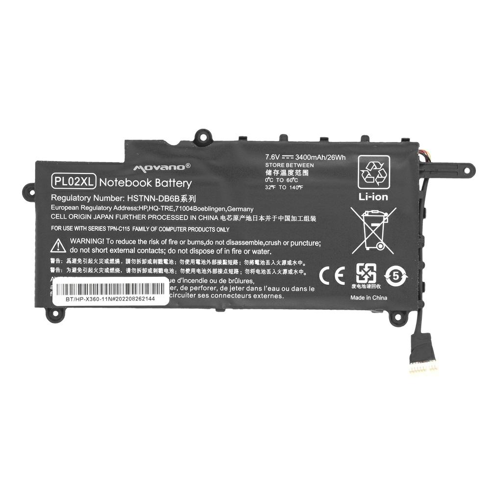 Batería compatible para portátil HP PL02XL 7.6V 3400mAh Movano - Imagen 5