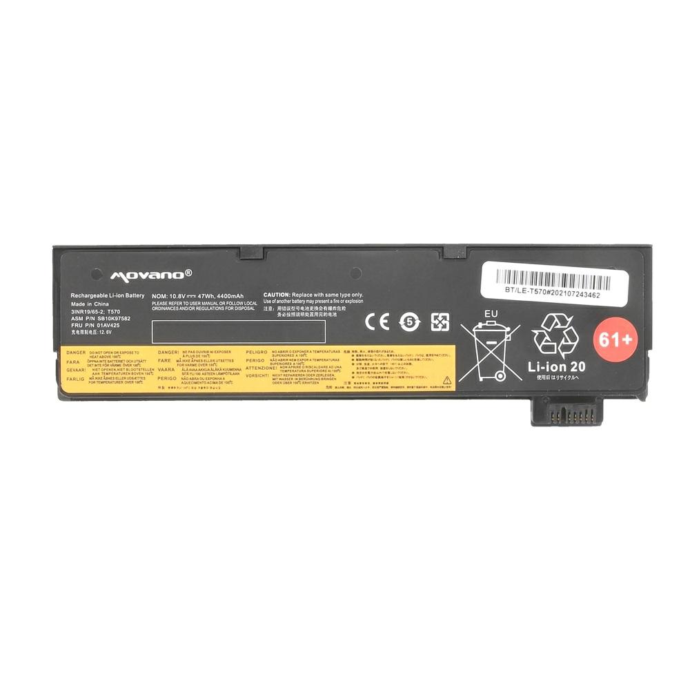 Batería compatible para portátil LENOVO T470 / T570 10.8v 4400 mAh Movano - Imagen 4