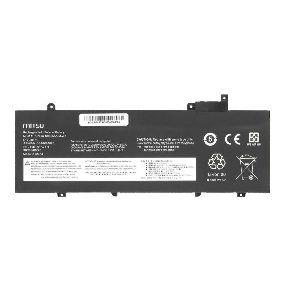 Batería compatible para portátil LENOVO T480S 11.55V 4650 mAh Movano - Imagen 5