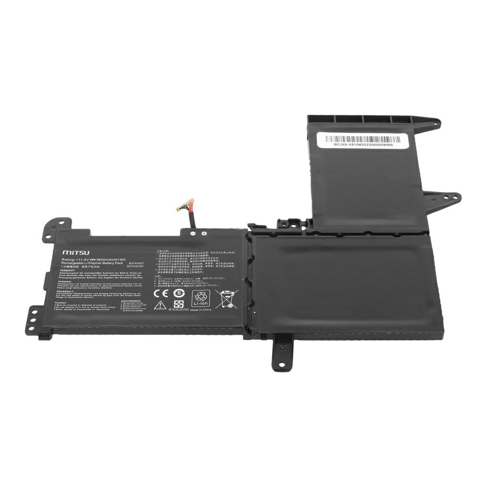 Batería compatible para portátil ASUS B31N1637 11.4V 3600mAh Mitsu - Imagen 3