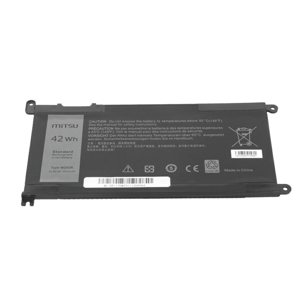 Batería compatible para portátil DELL Inspiron 13 5368 11.4V 3400mAh Mitsu - Imagen 3