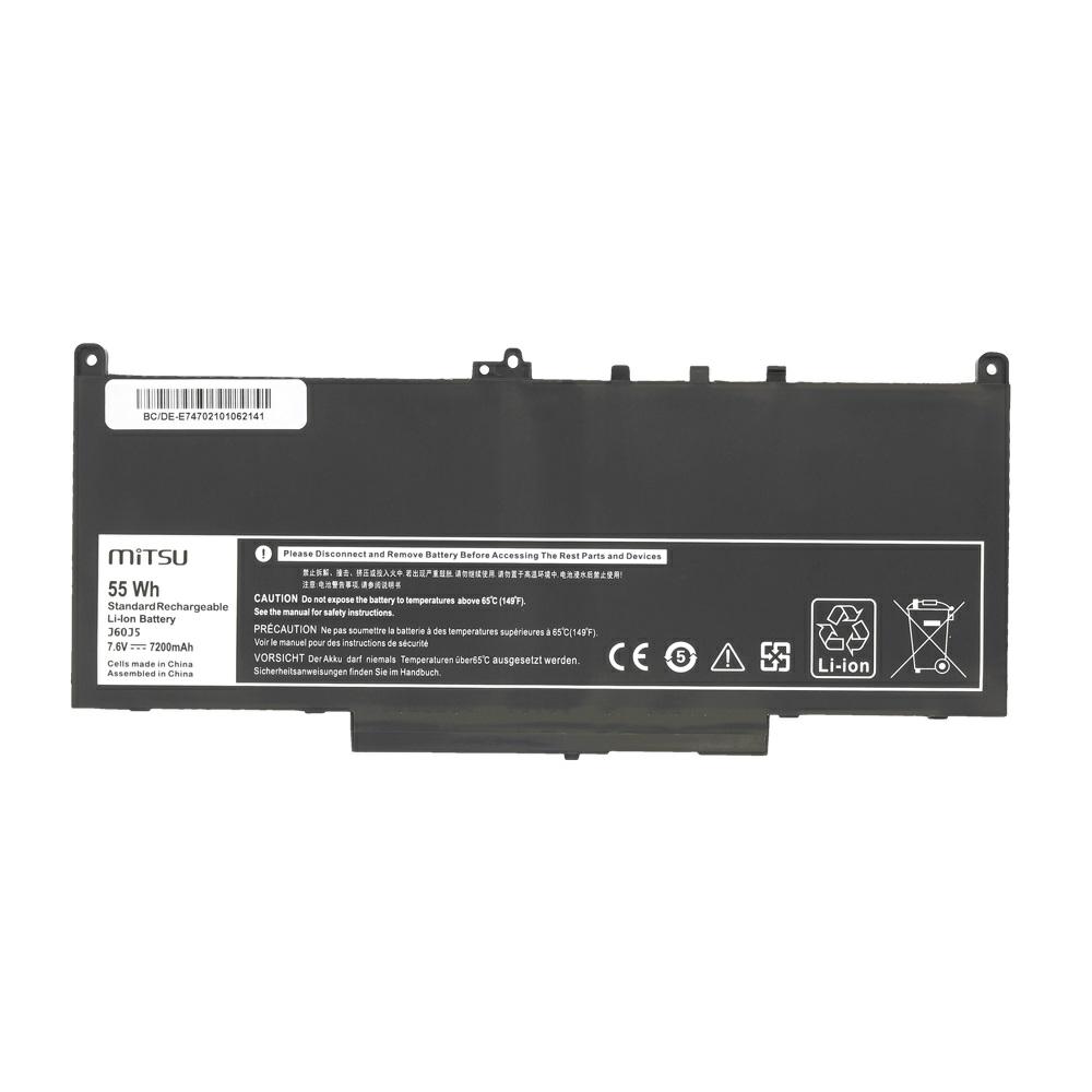 Batería compatible para portátil DELL Latitude E7270 7.6V 7200mAh Mitsu - Imagen 5