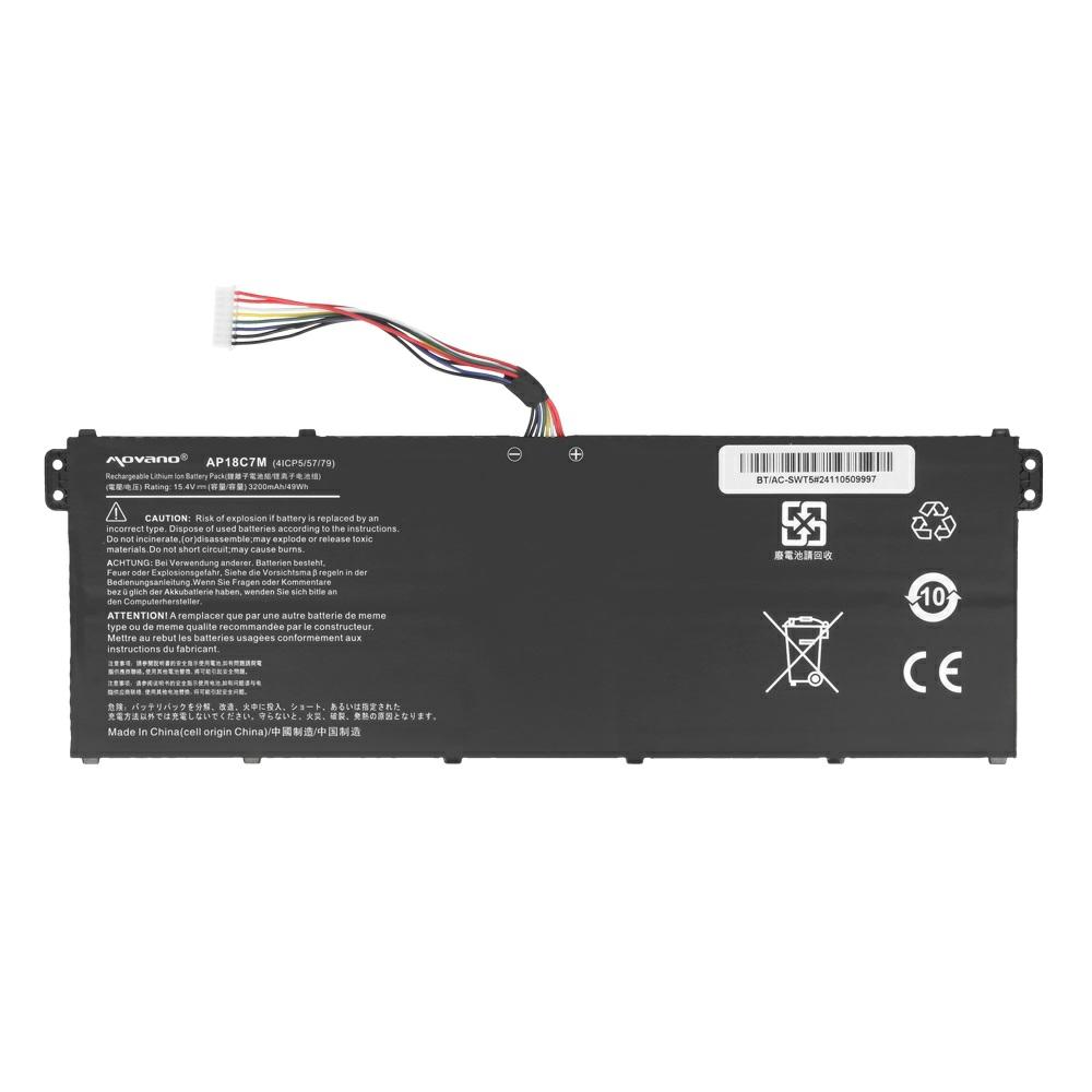 Batería compatible para portátil ACER AP18C7K 15.4V 3200 mAh Movano - Imagen 5