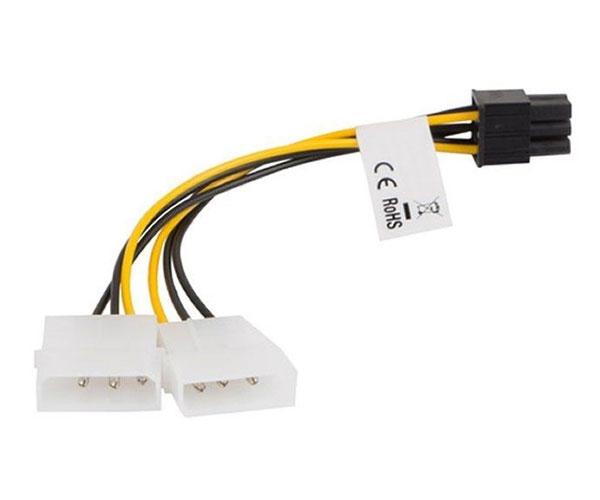 Cable alimentacion molex gráfica 2x5.25 a 6 pin pci-e Lanberg / CA-HD6P-10CU-0015