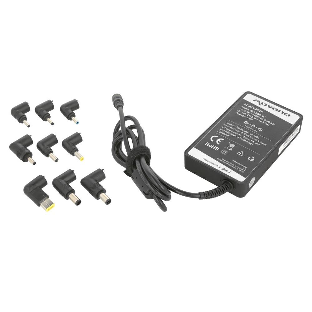 Cargador para portátil universal automático 90W SLIM / 10 conectores / Movano - Imagen 2