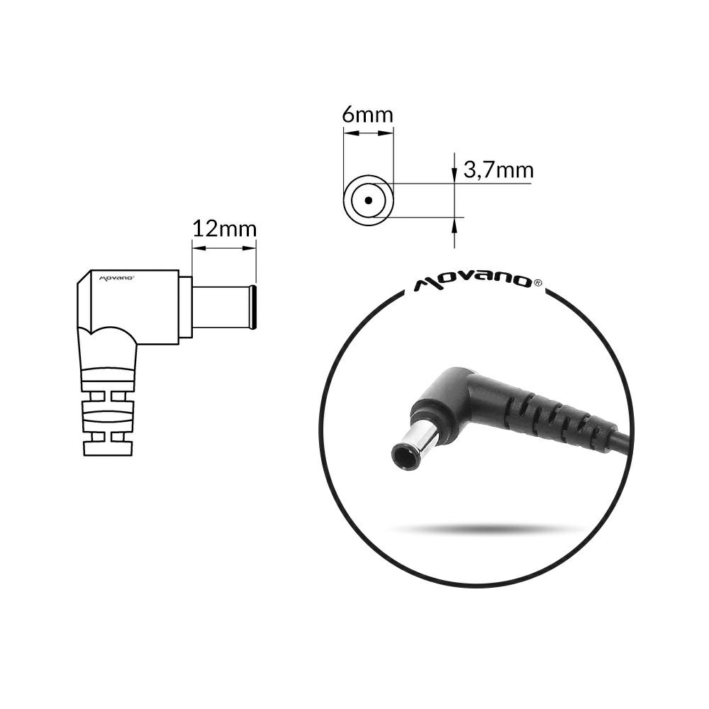 Cargador para portátil Asus 280W 20V 14A 6.0 mm x 3.7 mm Movano - Imagen 6