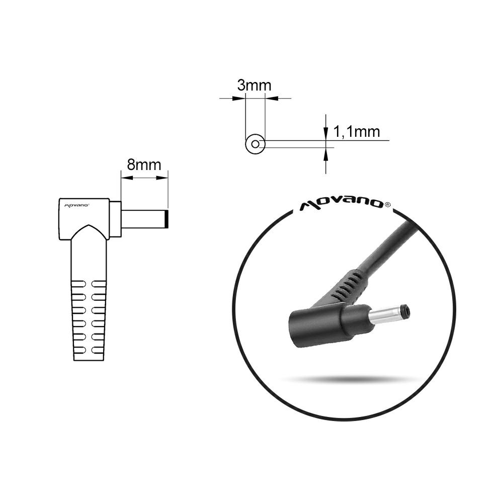 Cargador para portátil Acer 65W 19V 3.42A 3.0 mm x 1.1 mm Movano - Imagen 6