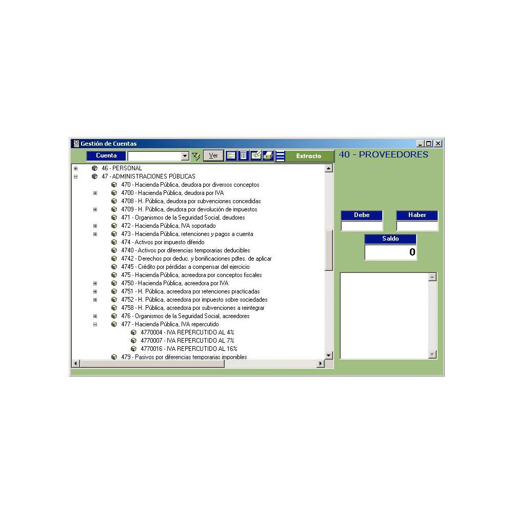 Software Programa de Gestión Estándar CONTASOF para CONTABILIDAD - Imagen 3