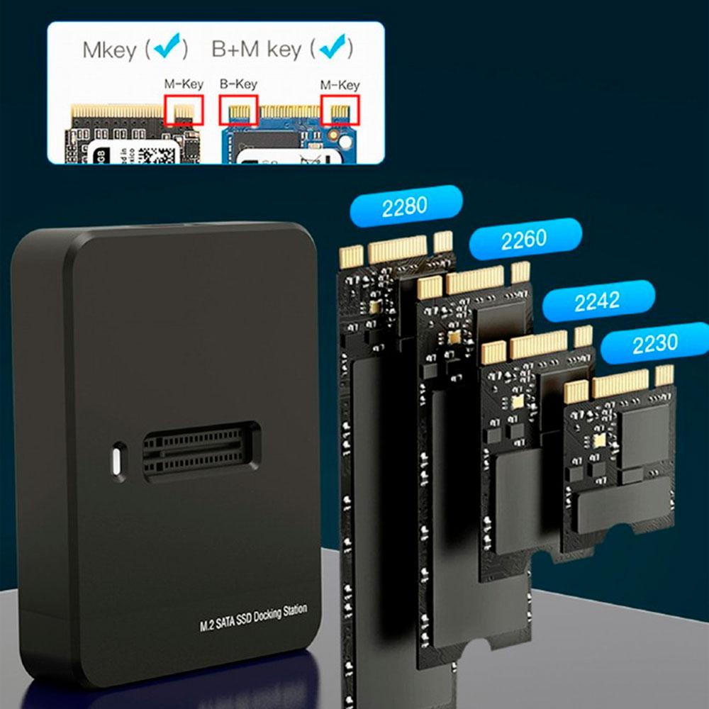 Docking Station USB Type-C / M.2 Sata NVME SSD / Negro / Gembird / DD-U3M2 - Imagen 2