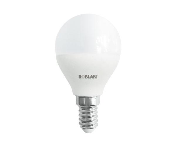 Bombilla LED Roblan e14 esferica / A+ / 5w / Calida / 3000k / 420lm / 220-240v LEDA1505E14C