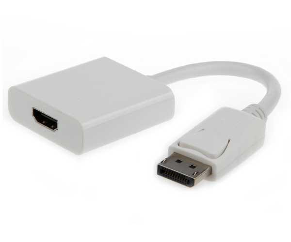 Adaptador DisplayPort a HDMI M/H / 10cm / Blanco / Cablexpert / a-dpm-HDMIf-002-w