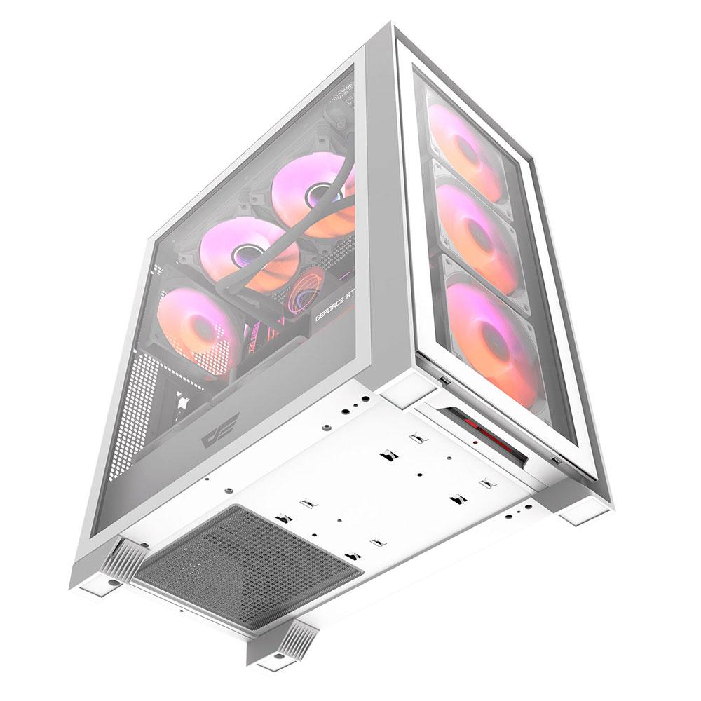 Caja Gaming Darkflash DRX70 Blanca / ATX / Cristal templado / USB 3.0 / Incluye 4 Fan RGB - Imagen 2