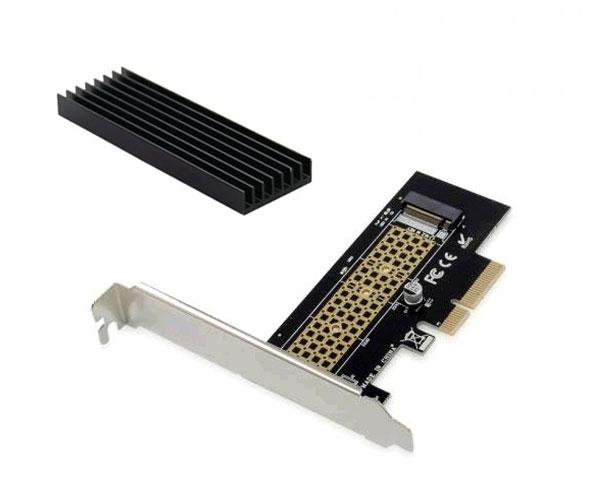 Tarjeta controladora Conceptronic Pci Express Gen 3.0 x4 a Nvme M.2 SSD + Disipador Aluminio ( No compatible M2 clave B) EMRICK05BS