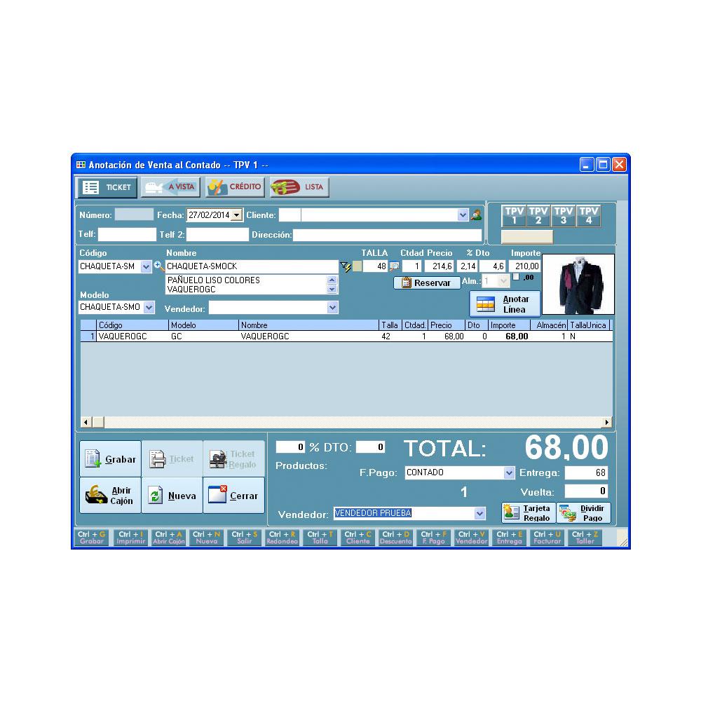 Software Programa de Gestión Especifica GESMODA para COMERCIO TEXTIL - Imagen 3