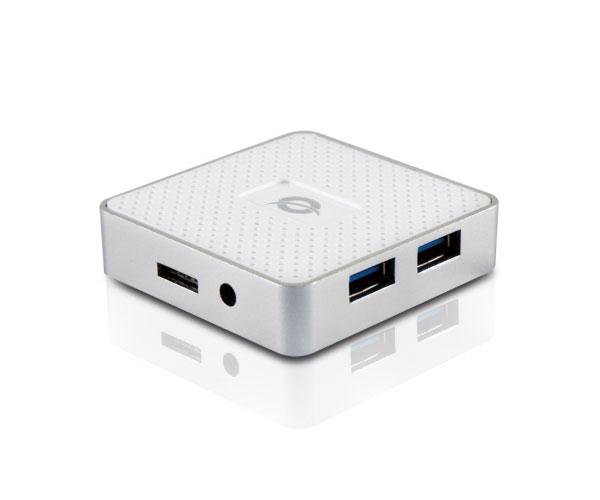 Hub 4 puertos Usb 3.0 Conceptronic HUBBIES03W / Alimentado (Incluye Cargador) / Blanco - Imagen 2