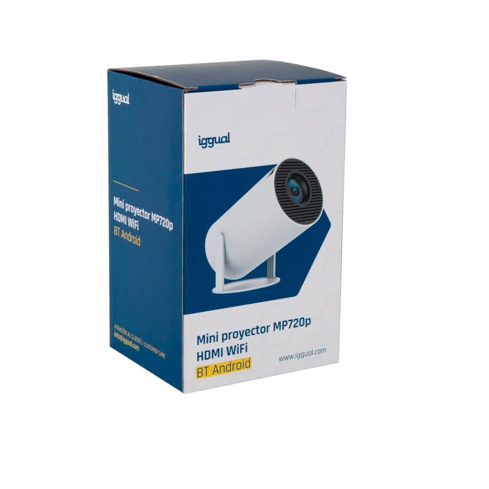 Proyector mini Iggual MP720p / 120 Lumenes / Wifi / Bluetooth / HDMI / Android TV / Blanco / IGG318973 - Imagen 4