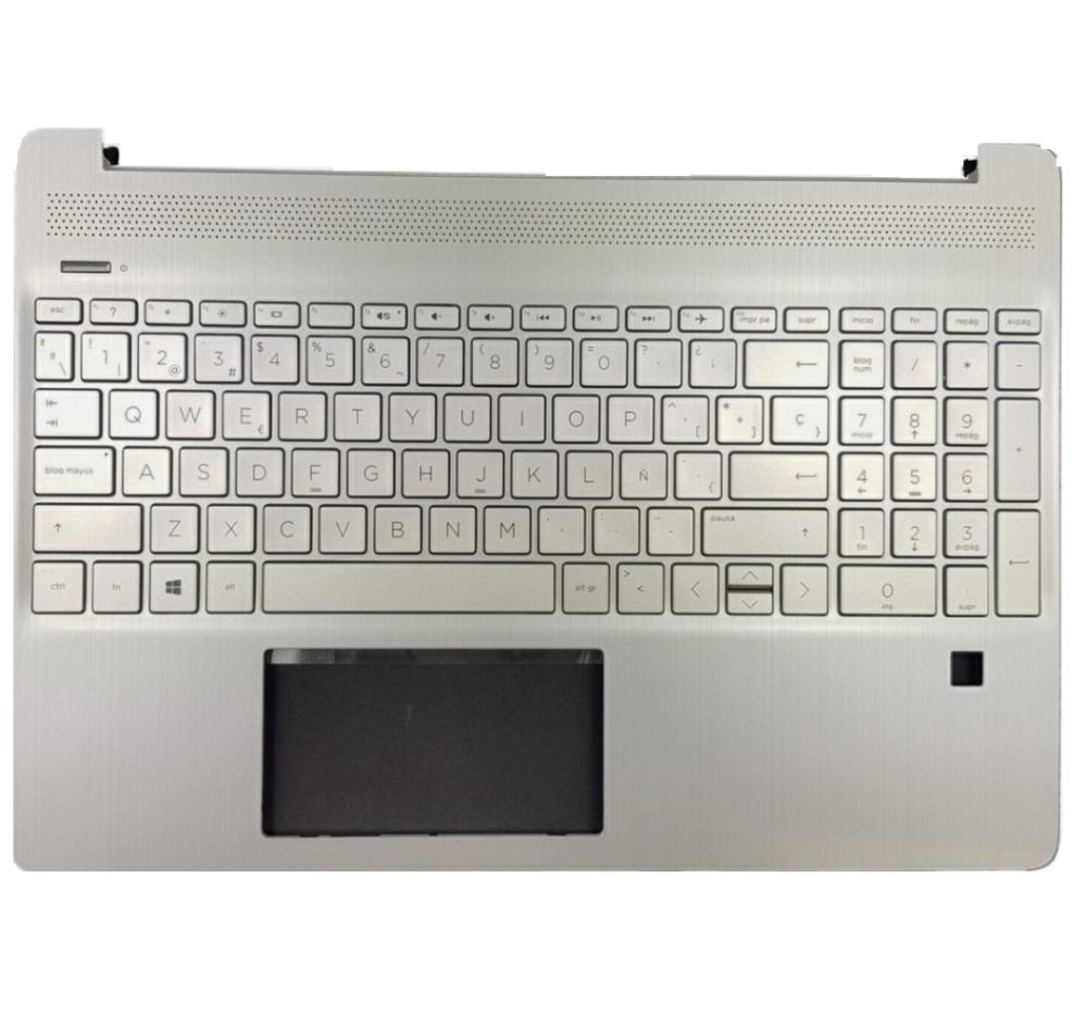 Top case + Teclado compatible para portátil HP 15S-EQ / 15S-FQ Plata V.1