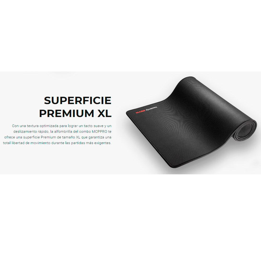 Raton Rgb + Alfombrilla XL + Auriculares 7.1 Mars Gaming MCPPRO / 9800 Dpi / Super Bass 50mm / Negro - Imagen 4