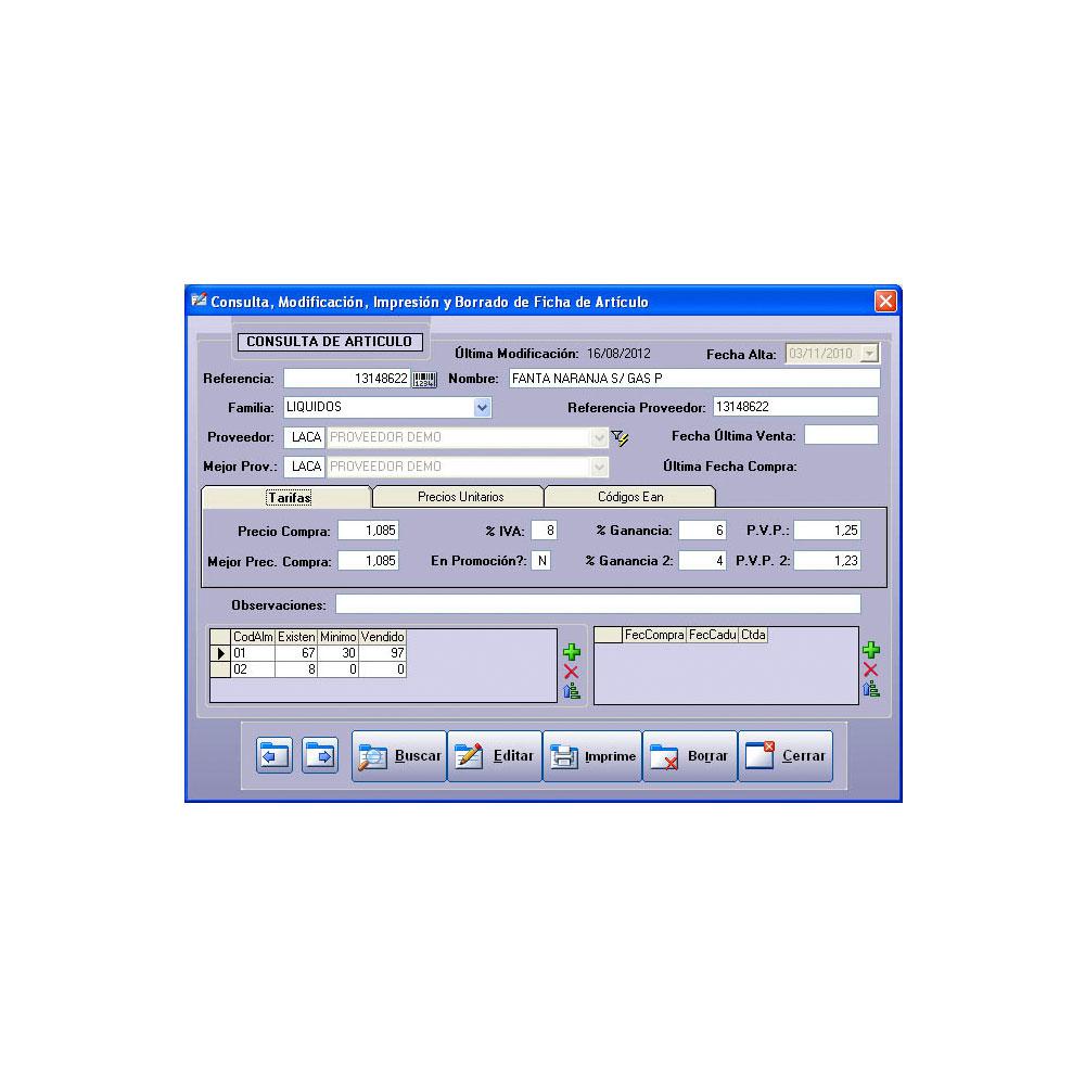 Software Programa de Gestión Especifica MERCASOF para SUPERMERCADOS - Imagen 3