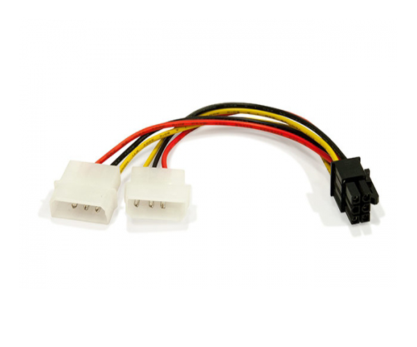 Cable molex gráfica 2x5.25 a 6 pin pci-e / 0.20m / cc-psu-6