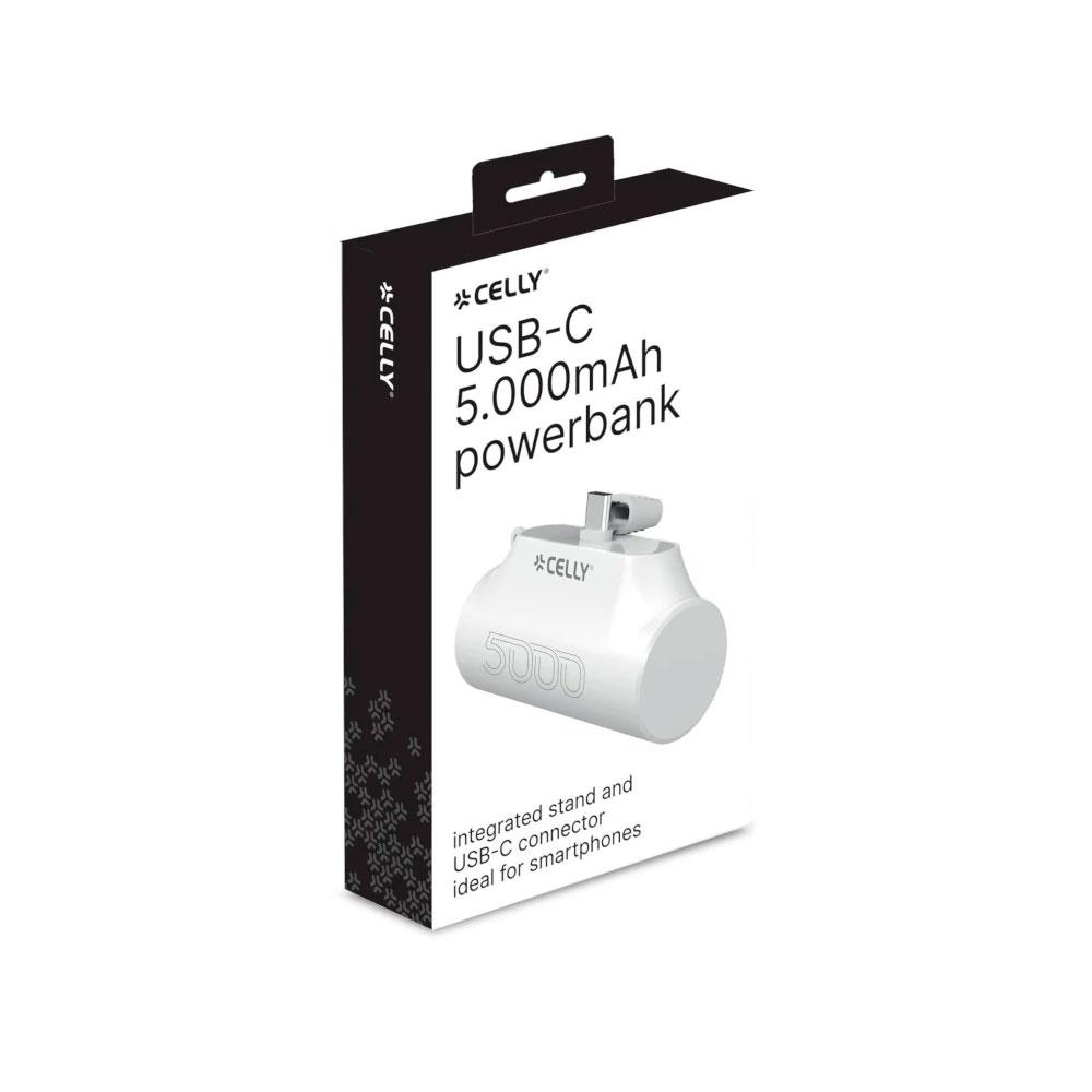 PowerBank Compacta Celly Type-C / 5.000 mah / Blanco / PBC5000WH - Imagen 2