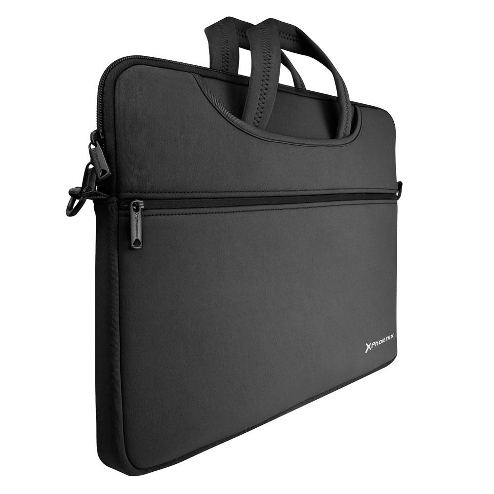 Maletin portatil neopreno hasta 14 Phoenix / Asas ocultables / Impermeable / Gris oscuro / PHBASICSH14B" - Imagen 2