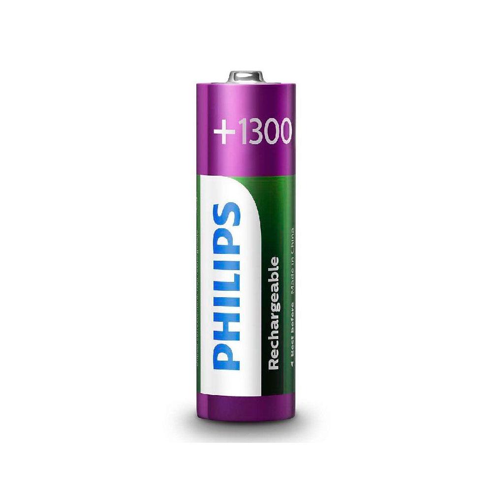 Pilas Recargables Philips AA R6B4A130/ 1300mAh NiMh / 1.2V / HR6 / Pack 4 uds - Imagen 2