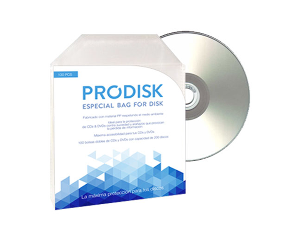 Sobres plastico cd/dvd pack prodisk 100 unidades / CDDVD