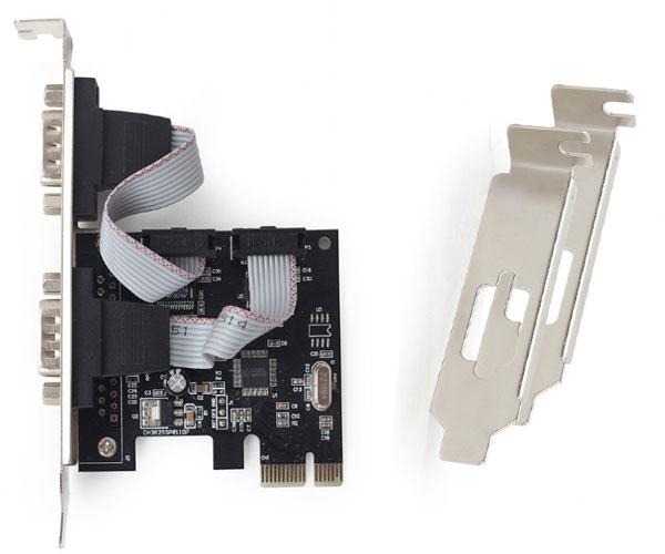 Tarjeta Pci express 2x Puertos Serie Db9 / Rs232 / Adaptador perfil bajo Gembird SPC-22 - Imagen 2