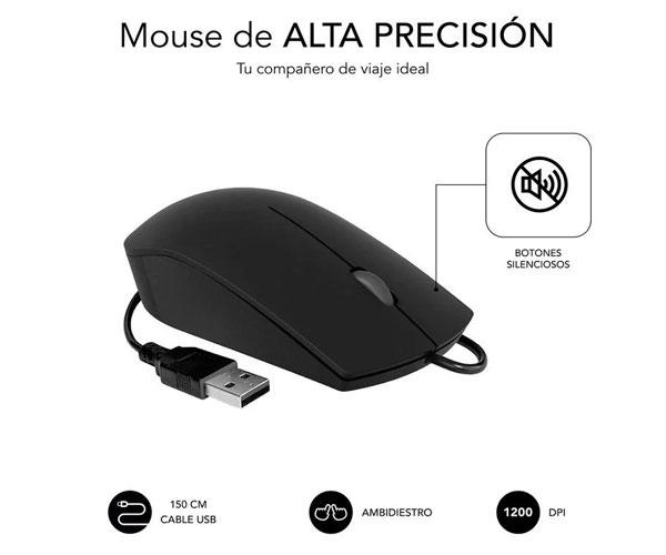 Combo Teclado + Raton USB Subblim Combo Business / Slim / Silencioso / Negro / SUBKBC-CSSK01 - Imagen 4