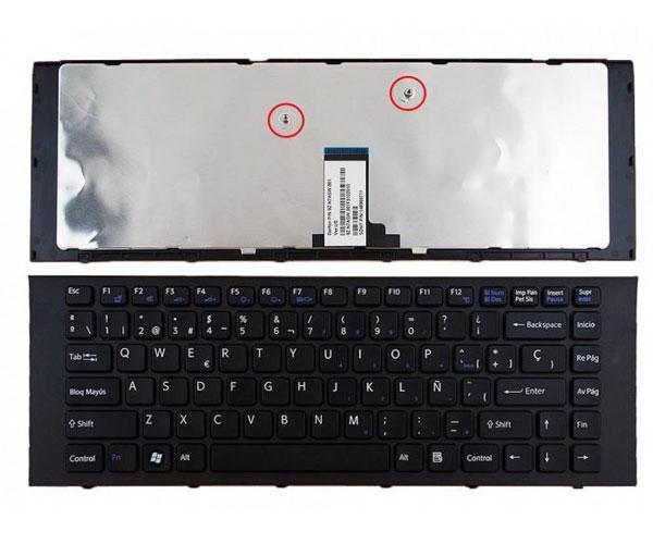 Teclado compatible para portátil SONY vpc-eg con marco negro